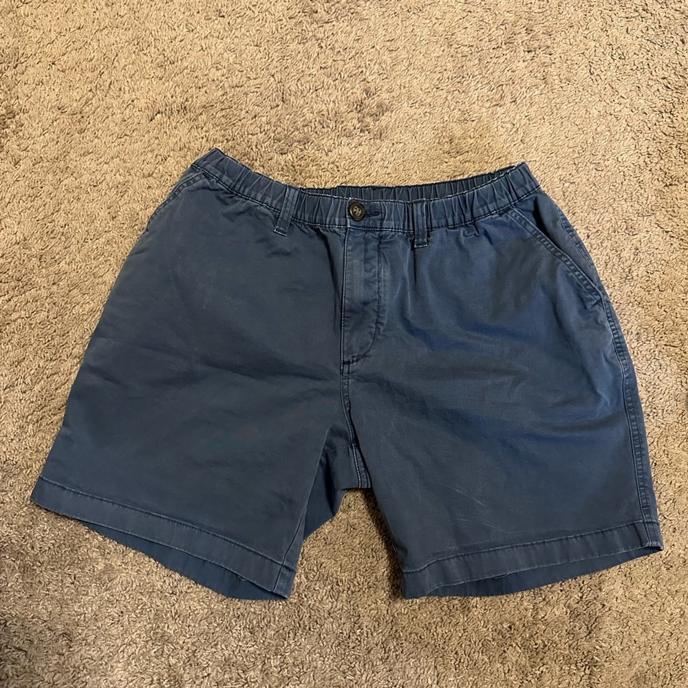 Chubbies mid blue stretch shorts. Size 9, with 7 inch length.